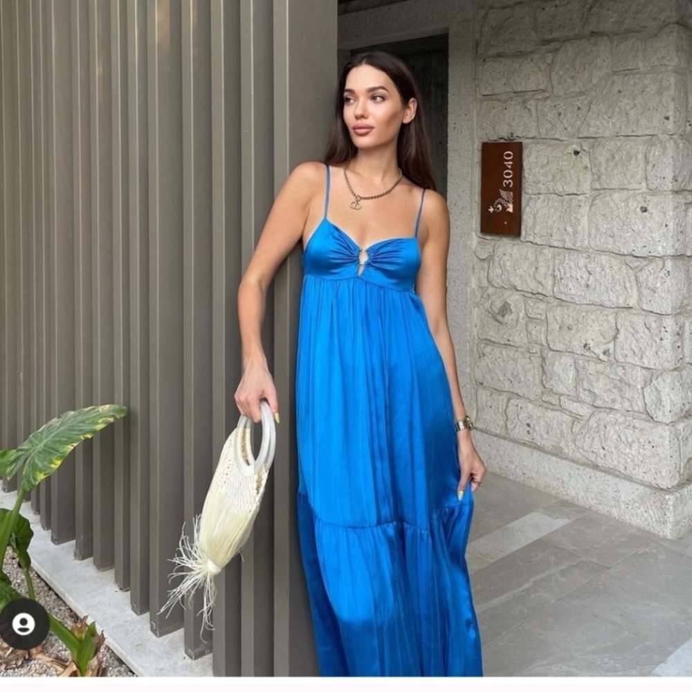 Zara oversized satin effect dress
